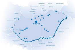 Mapa wszystkich stacji dializ NephroCare na Węgrzech