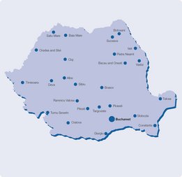 Mapa wszystkich stacji dializ NephroCare w Rumunii