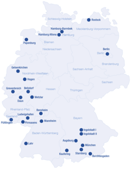 Mapa wszystkich stacji dializ NephroCare w Niemczech